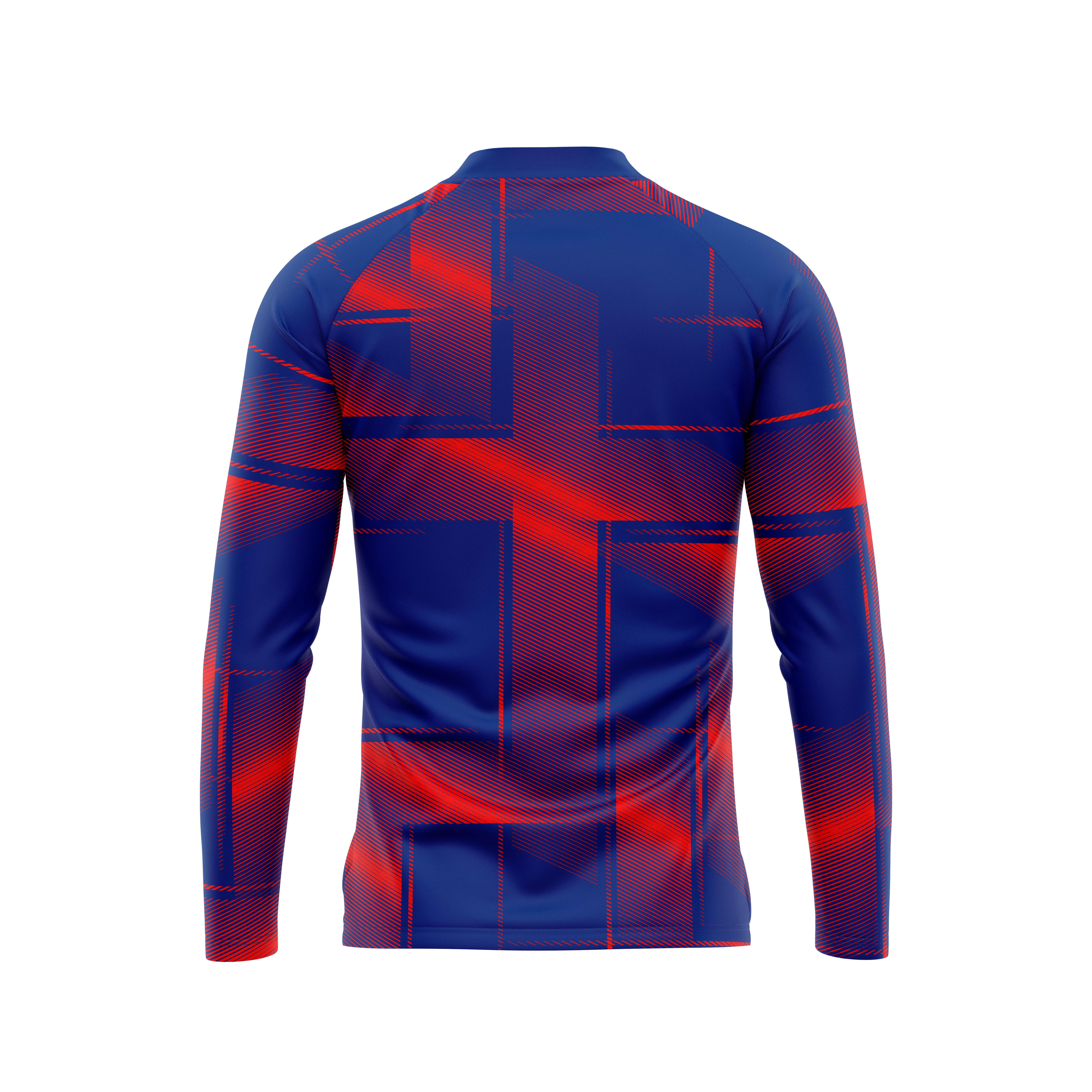 Bluza antrenament 3D ros-albastra spate