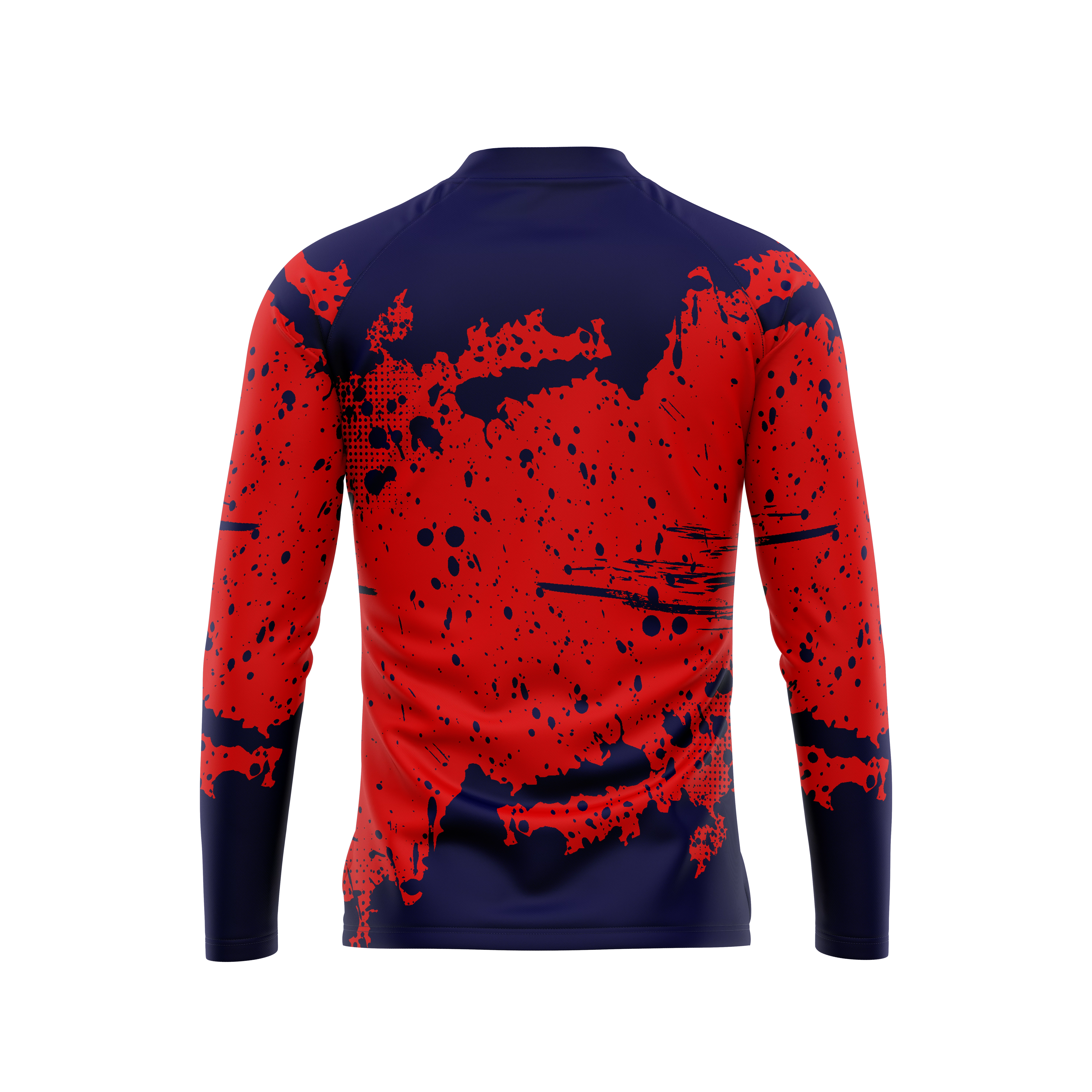 Bluza antrenament 3D navy-rosu spate