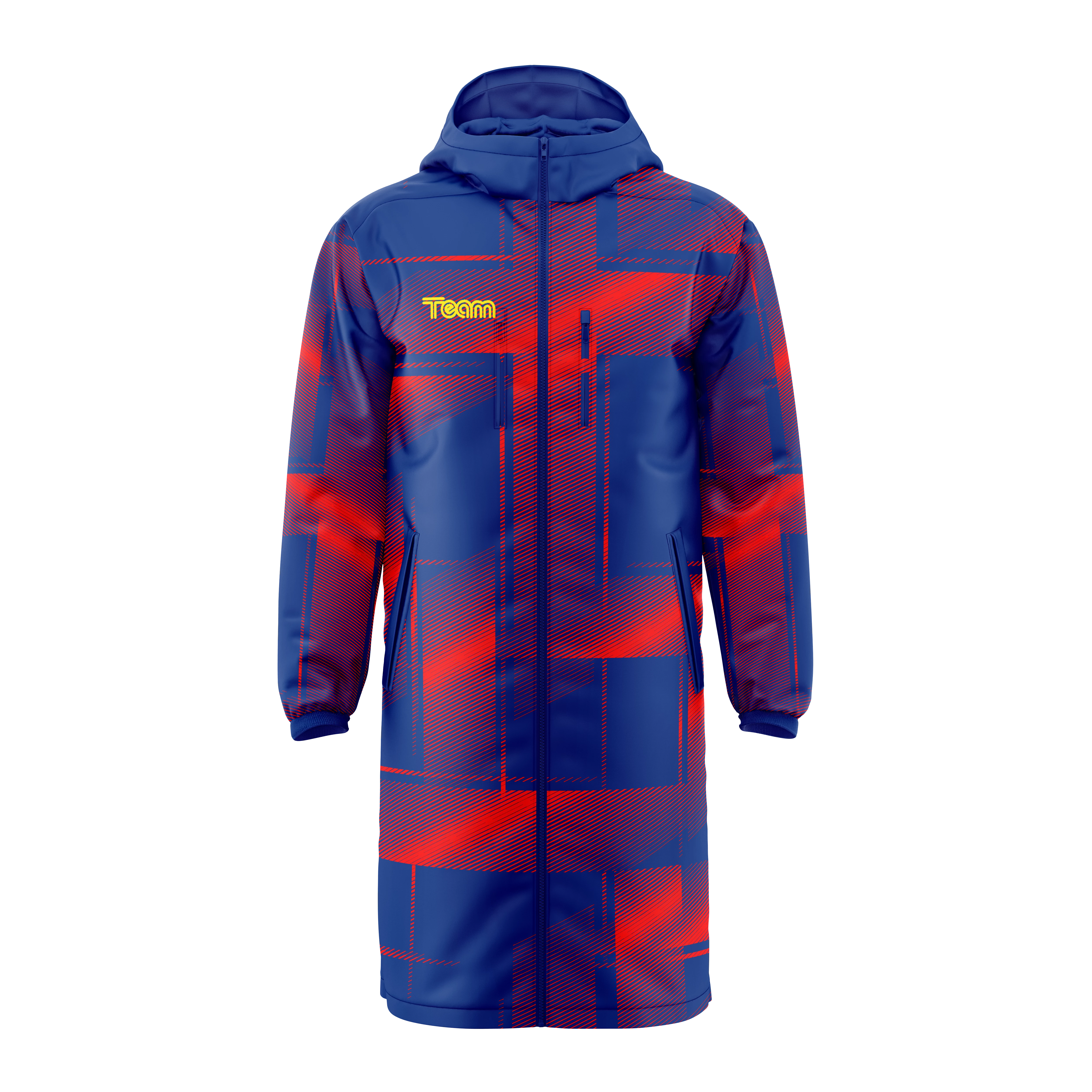 Geaca iarna 3D ros-albastra