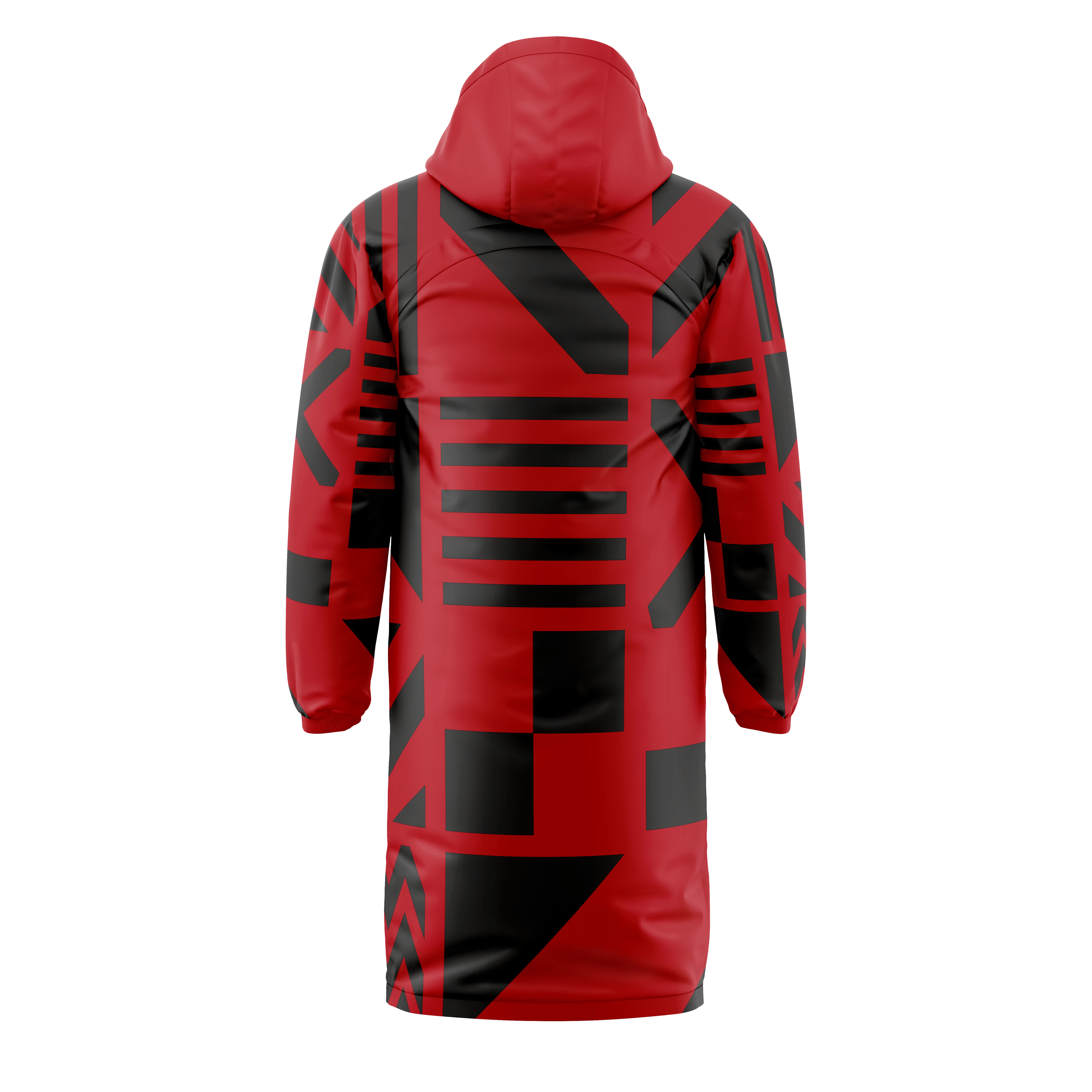 Geaca iarna 3D rosu-negru