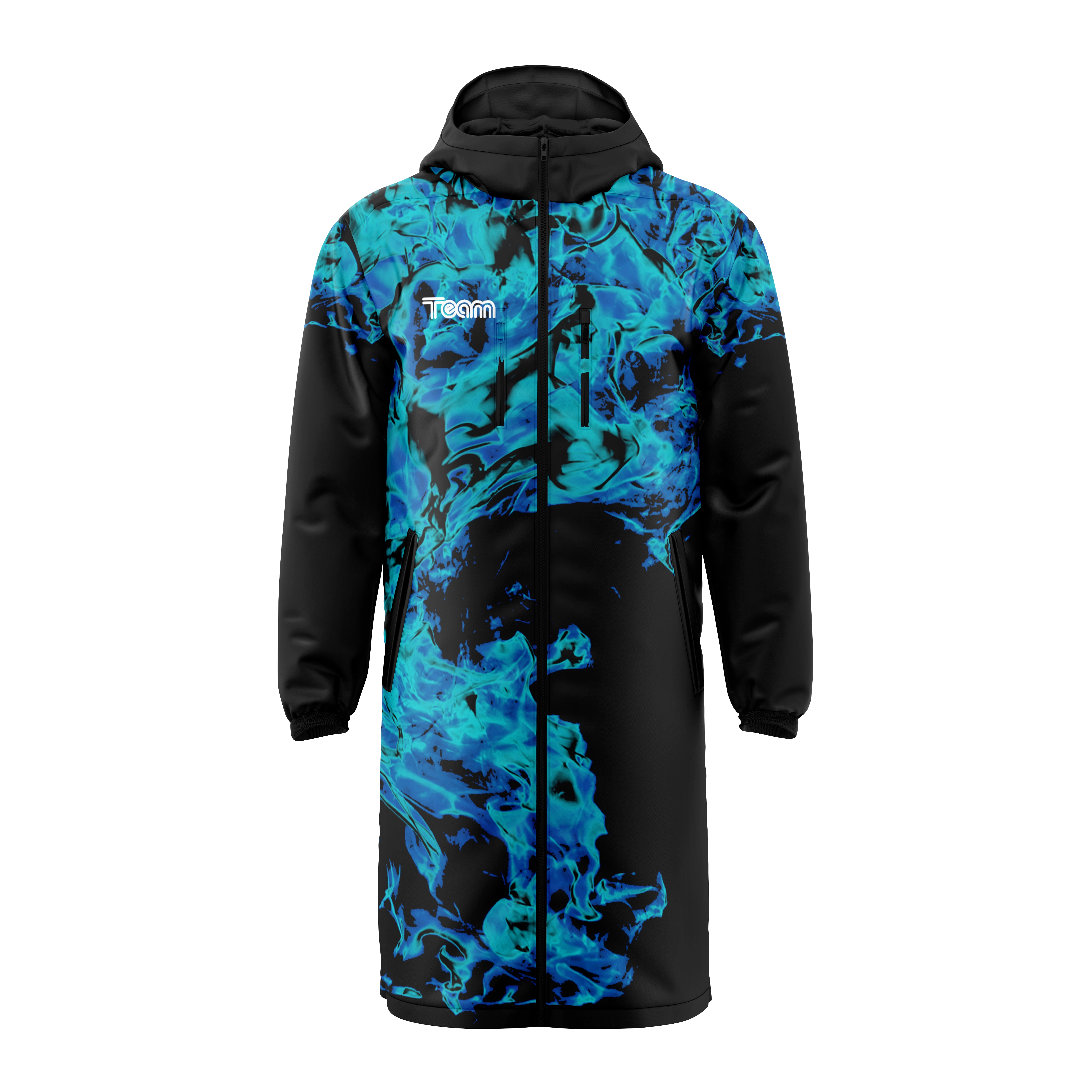 Geaca iarna 3D negru-albastra