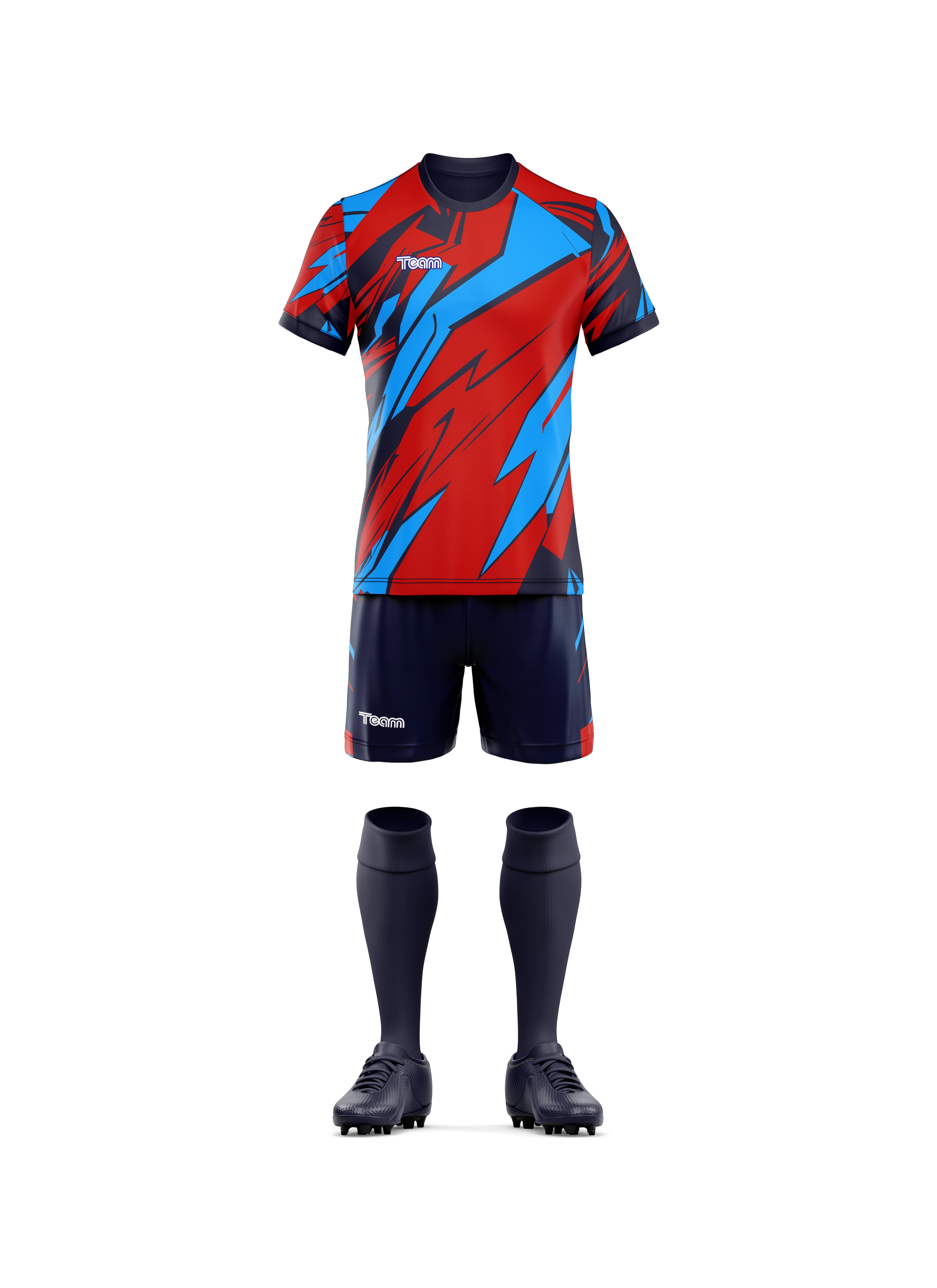 Kit fotbal 3D rosu-ciel