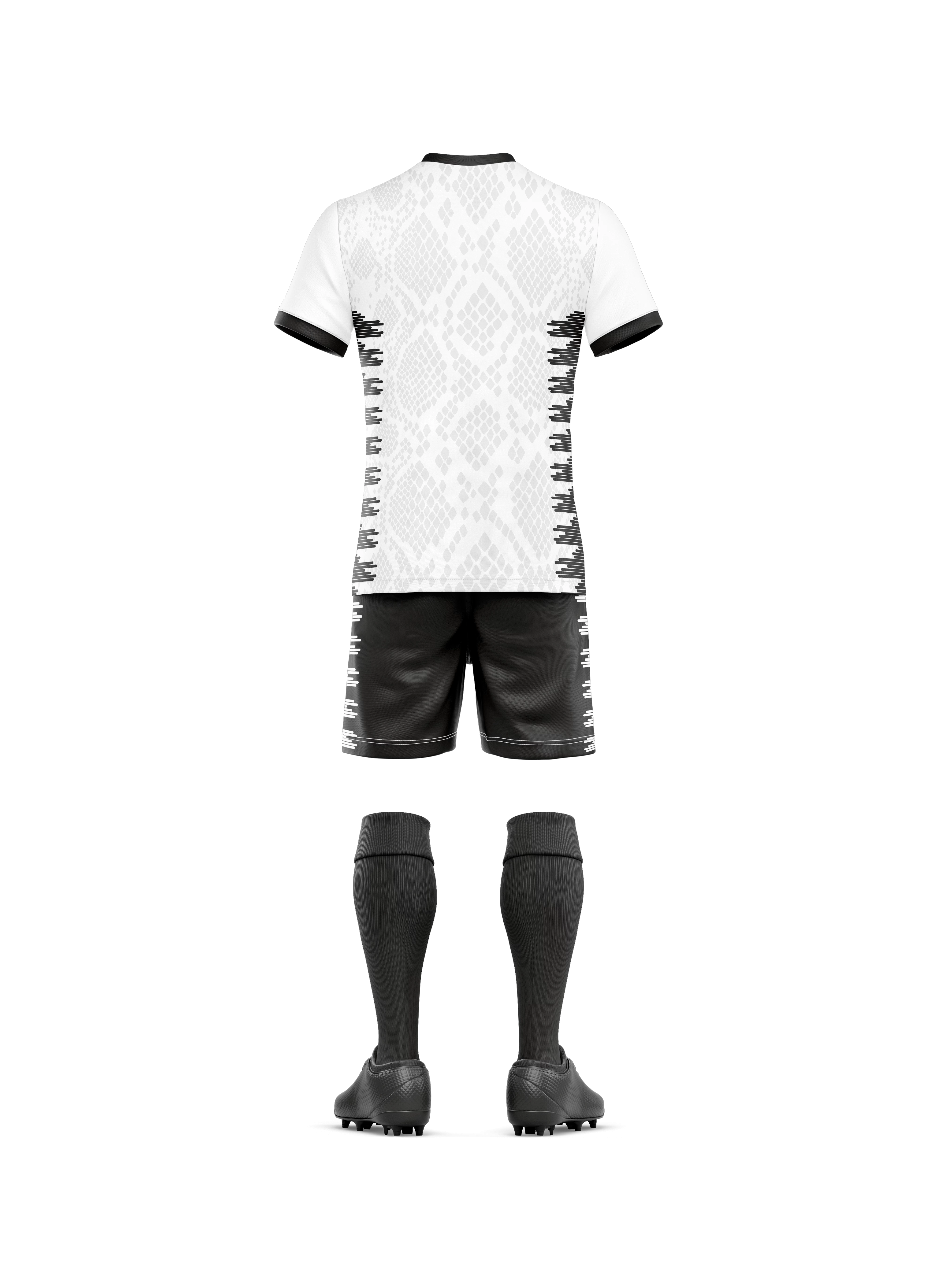 Kit fotbal 3D alb-negru