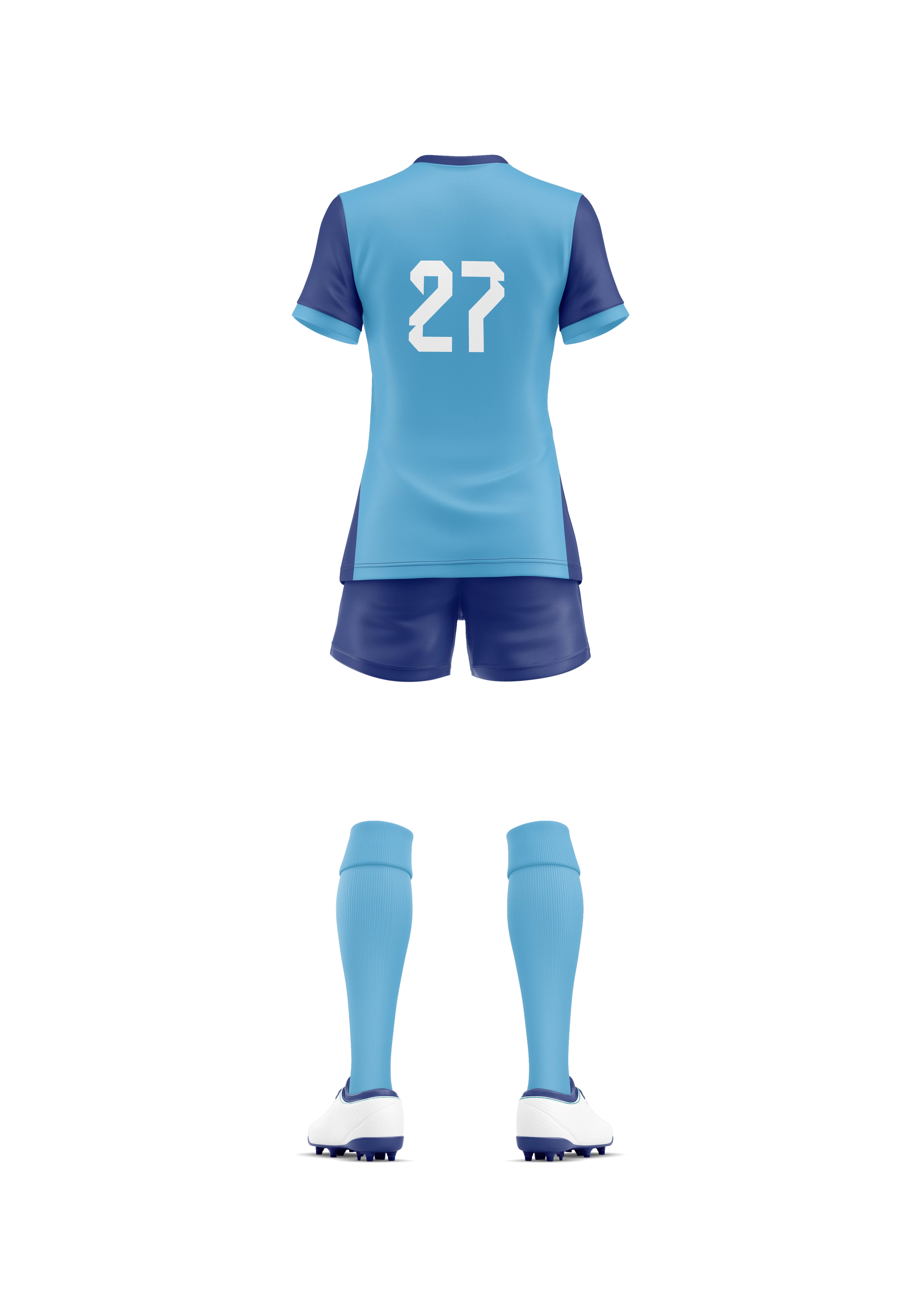 Kit handbal 3D albastru-ciel spate