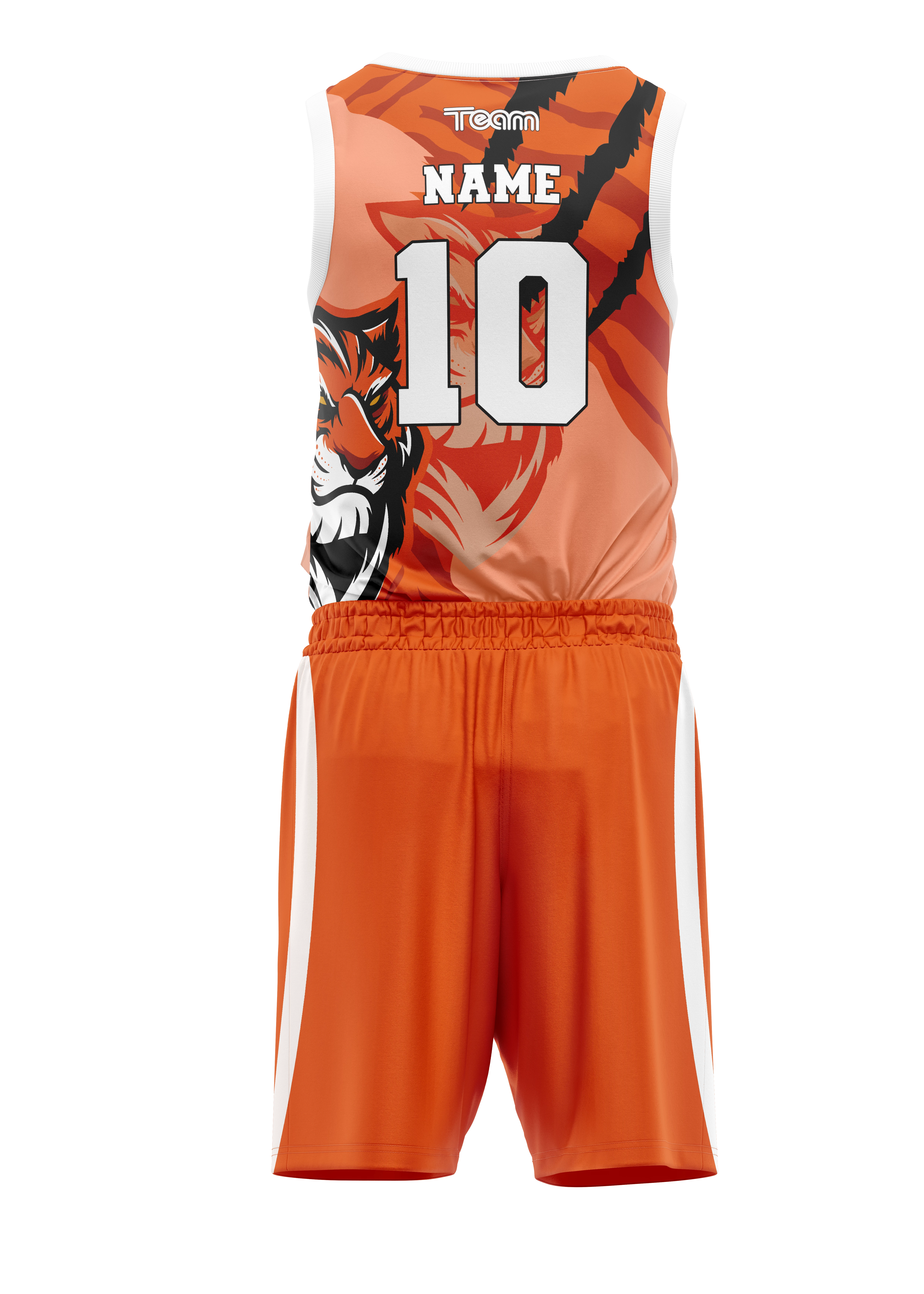 Kit baschet 3D portocaliu-alb