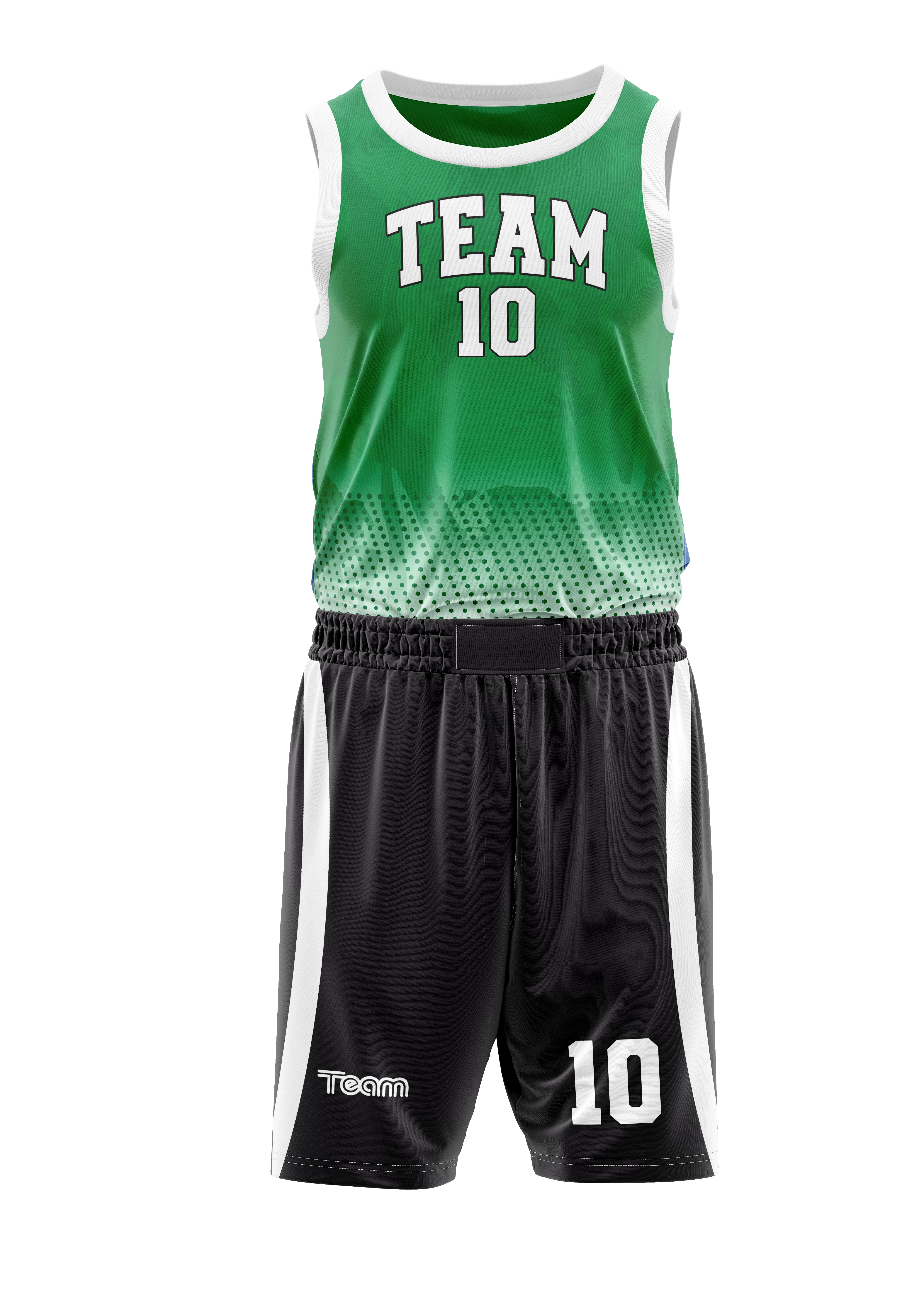 Kit baschet 3D negru-verde