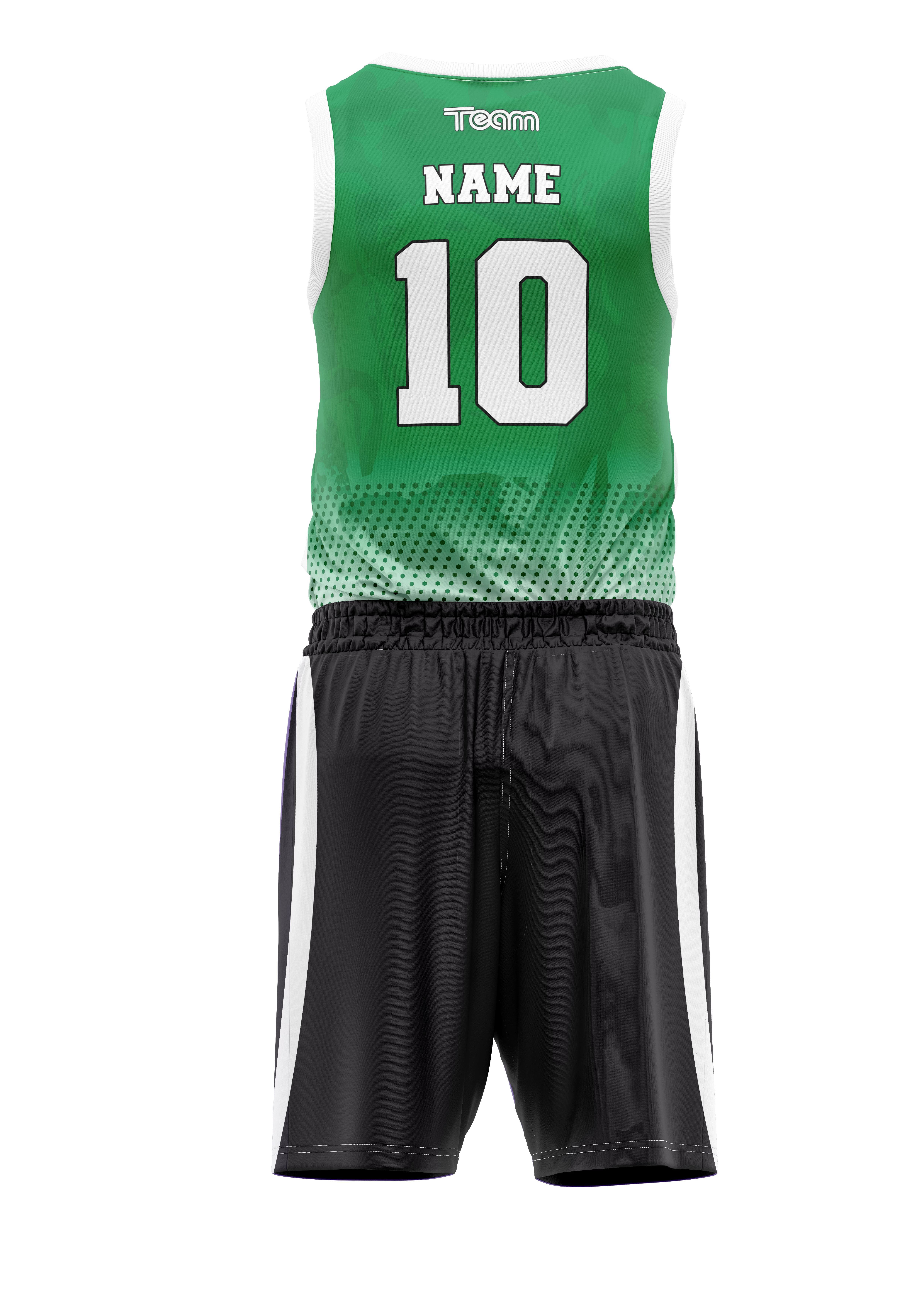 Kit baschet 3D negru-verde