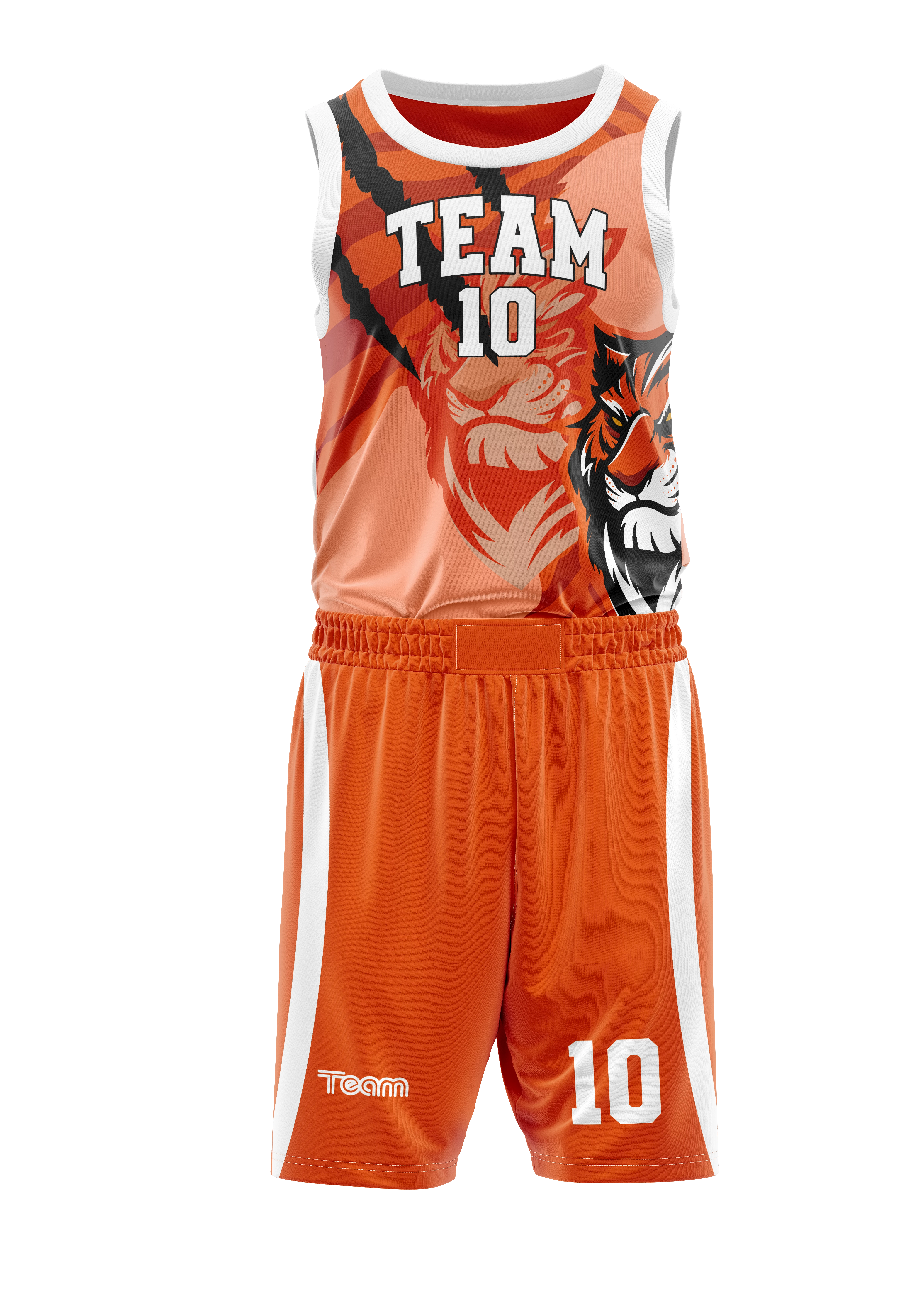 Kit baschet 3D portocaliu-alb