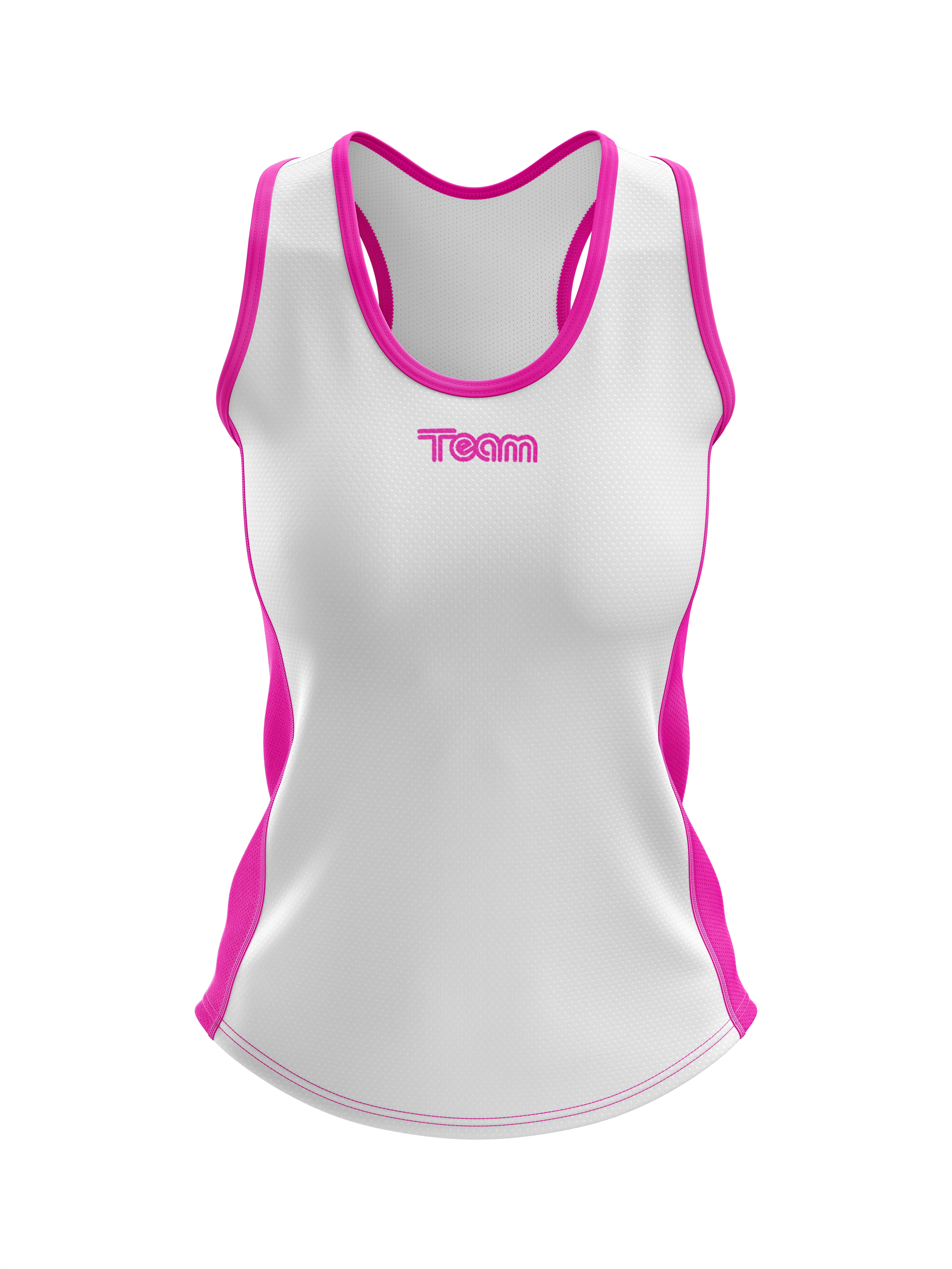 Echipament alergare femei 3D alb-roz